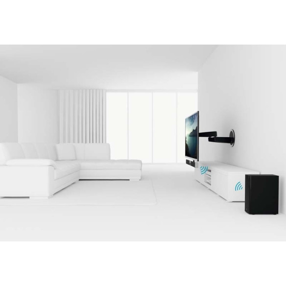 Vogel's SoundMount Next 8365 - Support TV avec Barre de Son et Caisson de Basses sans Fil - Noir Vogel's SoundMount Next 8365 - Support TV avec Barre de Son et Caisson de Basses sans Fil - Noir