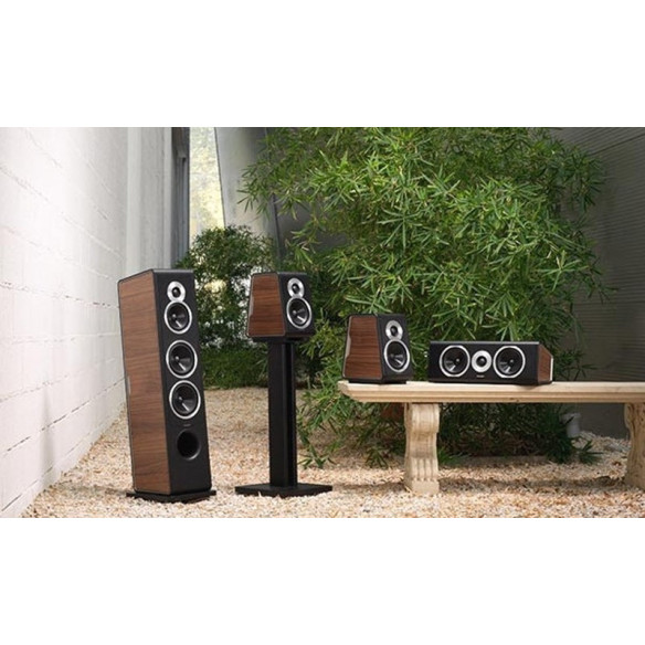 Sonus Faber Chameleon B - Enceintes bibliothèques Noir, Blanc, Rouge, Orange, Gris ou Bleu Métal, Noyer
