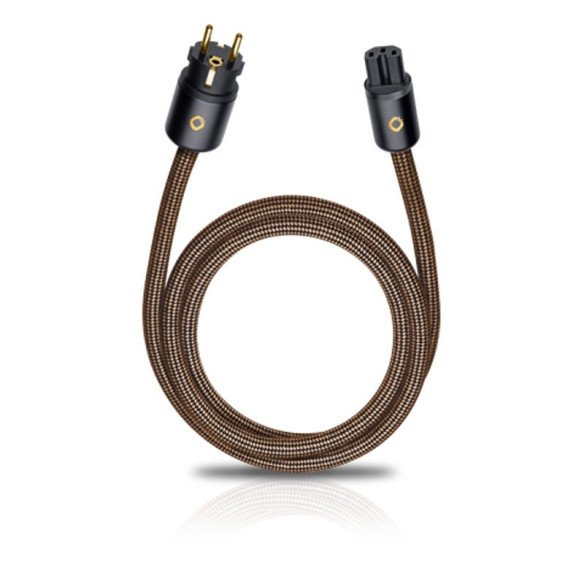 Oehlbach XXL Powercord 5m - Câble Secteur - Marron