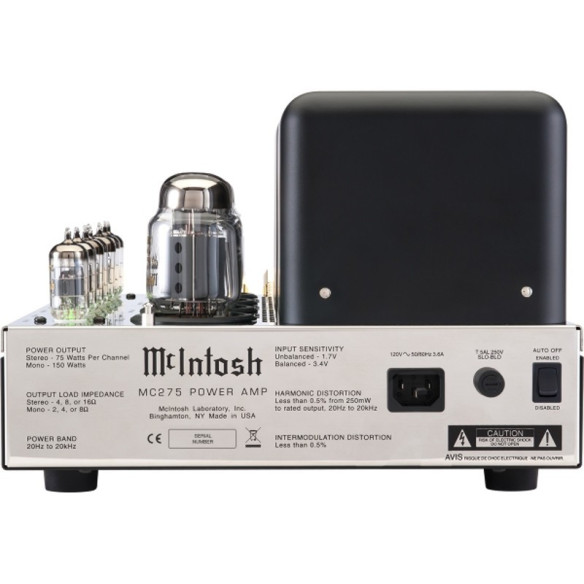 McIntosh MC275 V6 - Bloc de Puissance à Tubes - Noir