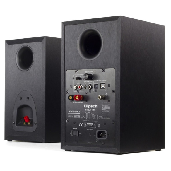 Klipsch R-15PM - Enceintes Bibliothèques Amplifier - Noir