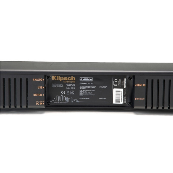 Klipsch RSB-8 - Barre de Son 2.1 - Noir