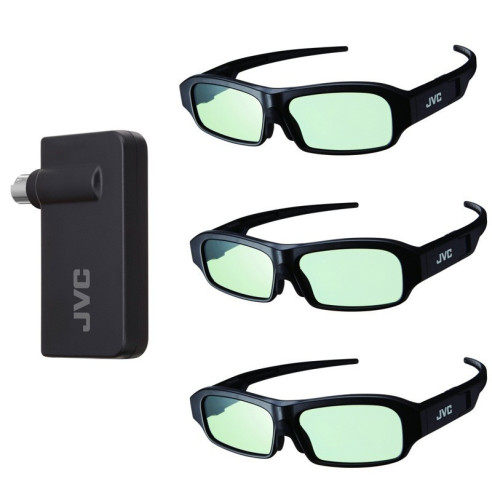 Pack Emetteur + 3x paires de lunettes 3D JVC pour X35, X55, X75 et X95