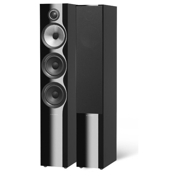 B&W 704 S2 - Enceintes Colonnes - Noir Brillant, Blanc satin ou Bois de Rose