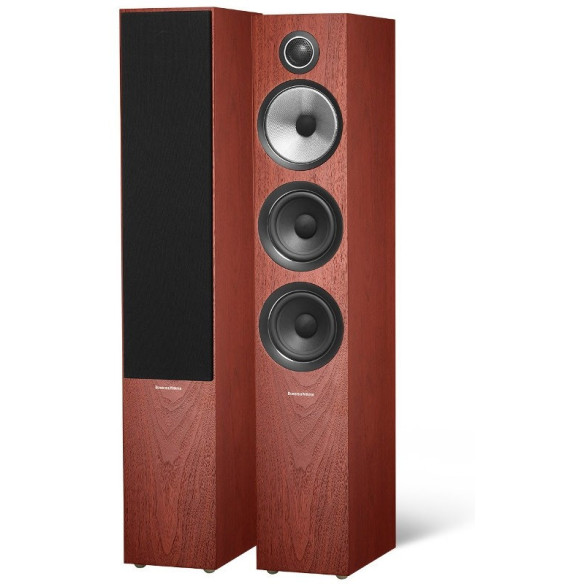 B&W 704 S2 - Enceintes Colonnes - Noir Brillant, Blanc satin ou Bois de Rose