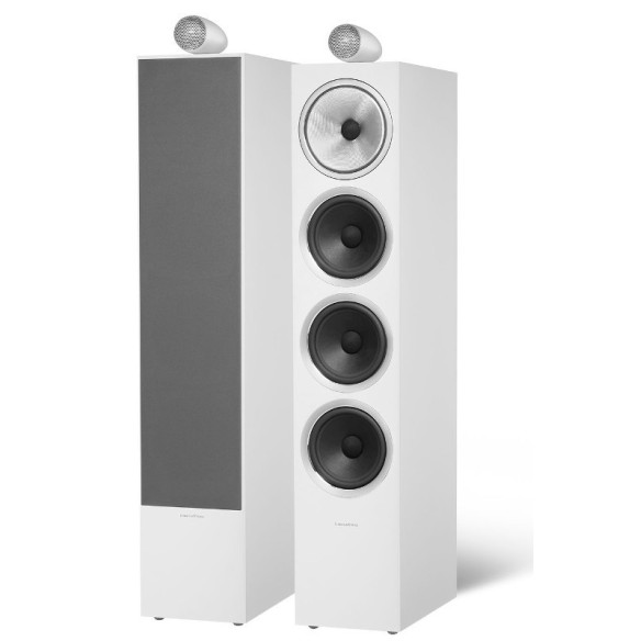 B&W 702 S2 - Enceintes Colonnes - Noir Brillant, Blanc satin ou Bois de Rose