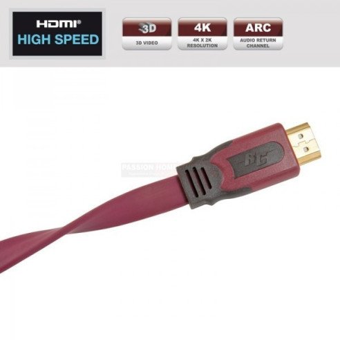 HDMI Real Cable HD-E-FLAT 7m50 - Câble HDMI plat EVOLUTION 1.4 High Speed with ethernet