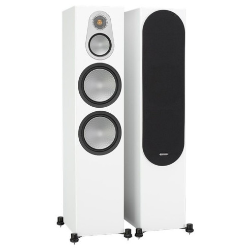 Monitor Audio Silver 500 - Enceintes Colonnes - Bois Noir, Laquée Noire, Blanc Satiné, Walnut, Rosenut ou Bois Naturel