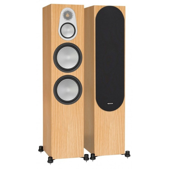 Monitor Audio Silver 500 - Enceintes Colonnes - Bois Noir, Laquée Noire, Blanc Satiné, Walnut, Rosenut ou Bois Naturel