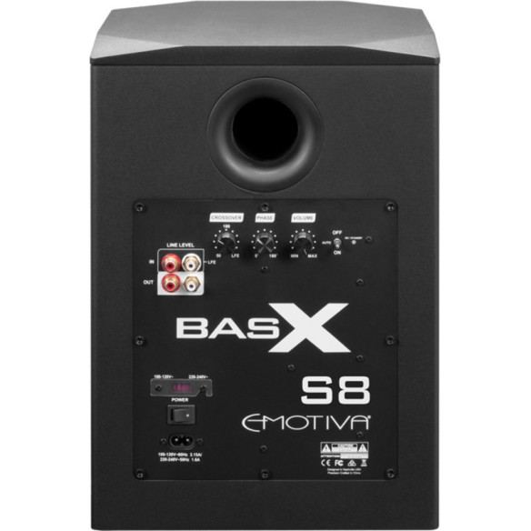 Emotiva BasX S8 - Caisson de Basses - Noir
