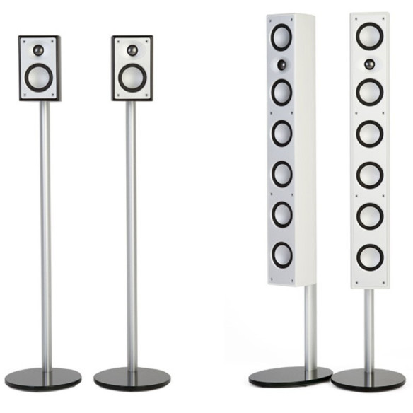 Alumni Stand - Pieds silver pour enceintes Mordaunt-Short Alumni 2 et 8