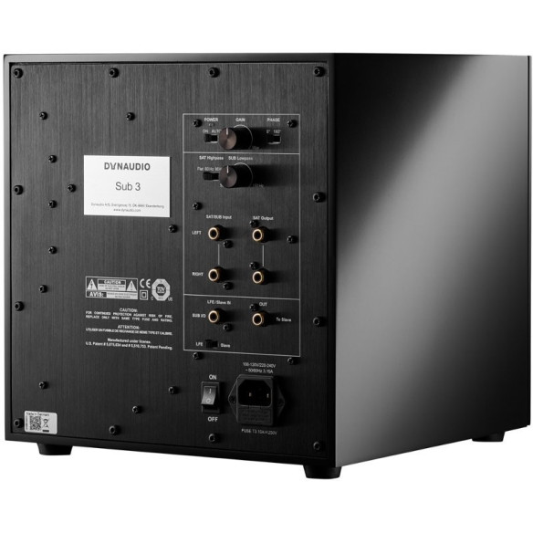 Dynaudio Sub 3 - Caisson de Basses - Noir Satiné ou Blanc Satiné