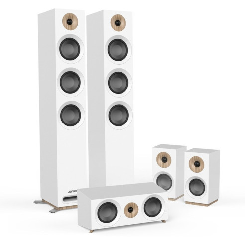 Jamo S 809 HCS - Pack Home Cinéma 5.0 - Bois Noir, Blanc ou Noyer