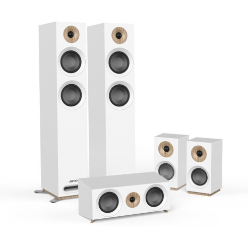 Jamo S 807 HCS - Pack Home Cinéma 5.0 - Bois Noir, Blanc ou Noyer