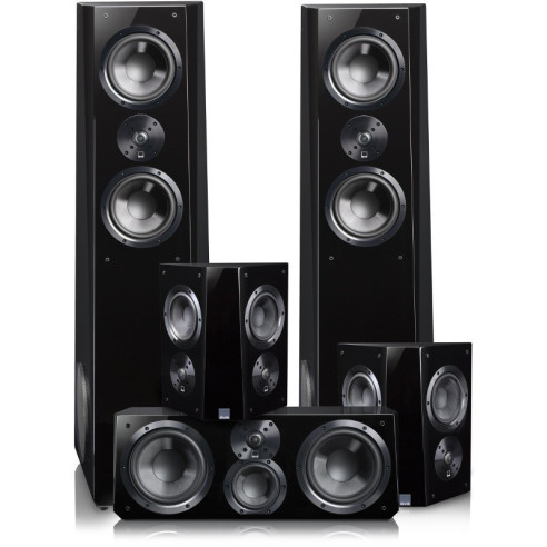 SVS Ultra Tower 5.0 - Pack Home Cinéma 5.0 - Bois Noir ou Laquée Noire