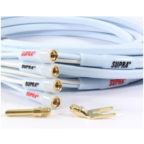 Supra PLY 3.4 + Kit CombiCon - Câbles HP Montés 2x 3 mètres avec fiches bananes + fourches