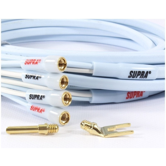 Supra PLY 3.4 + Kit CombiCon - Câbles HP Montés 2x 3 mètres avec fiches bananes + fourches