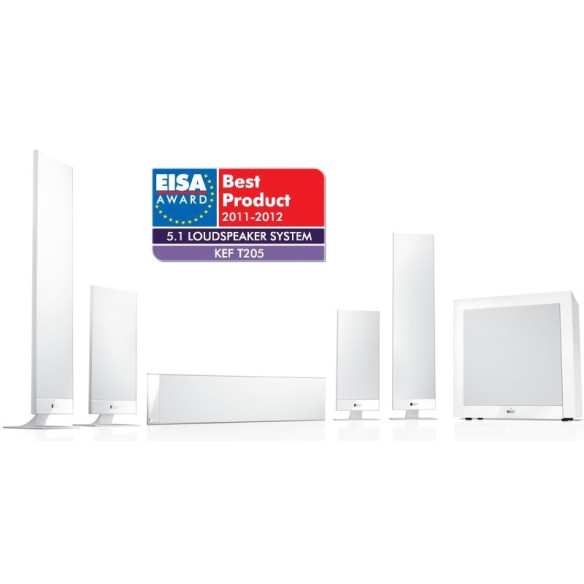 KEF T205 - Pack enceintes slim ultra plate Noir ou Blanc