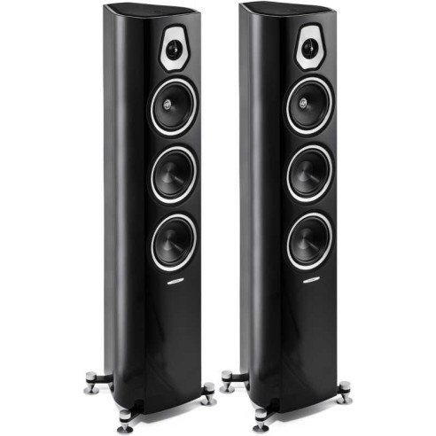 Sonus Faber Sonetto III - Enceintes Colonnes - Laquée Noire, Blanc Satin ou Noyer