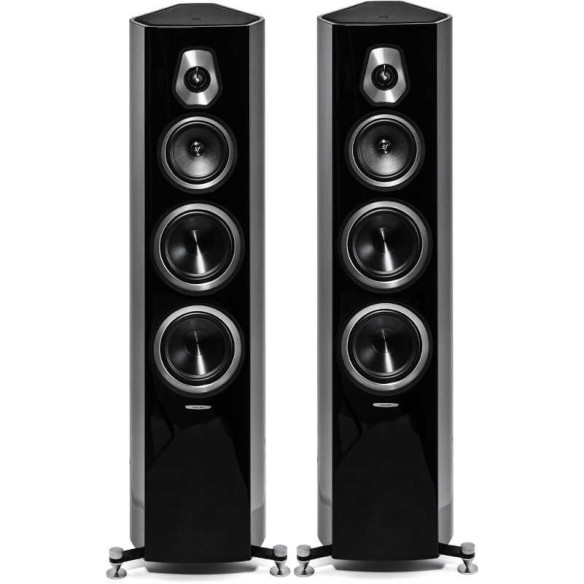 Sonus Faber Sonetto V - Enceintes Colonnes - Laquée Noire, Blanc Satin ou Noyer