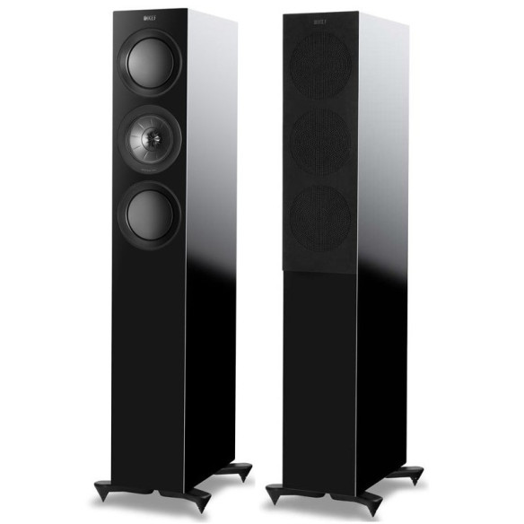 KEF R5 - Enceintes Colonnes - Laqué Noire, Laqué Blanche ou Noyer