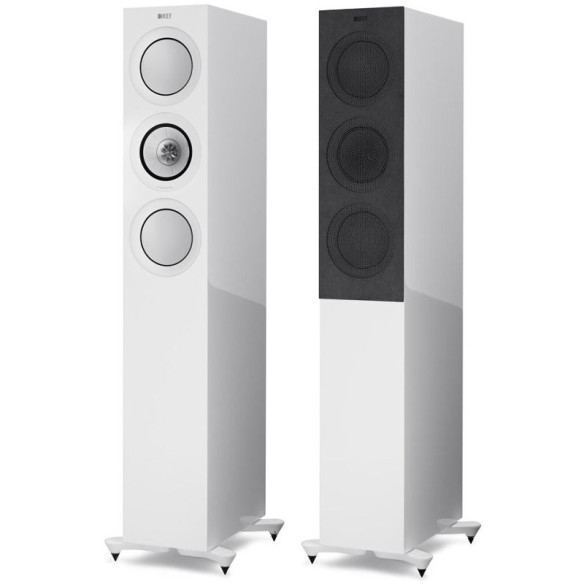 KEF R5 - Enceintes Colonnes - Laqué Noire, Laqué Blanche ou Noyer