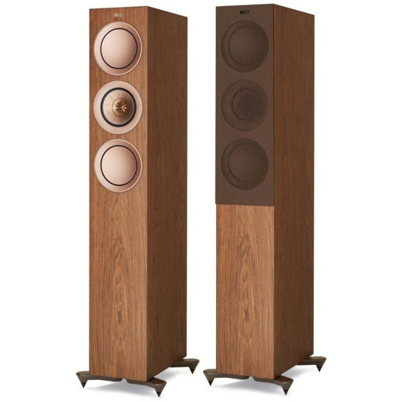 KEF R5 - Enceintes Colonnes - Laqué Noire, Laqué Blanche ou Noyer