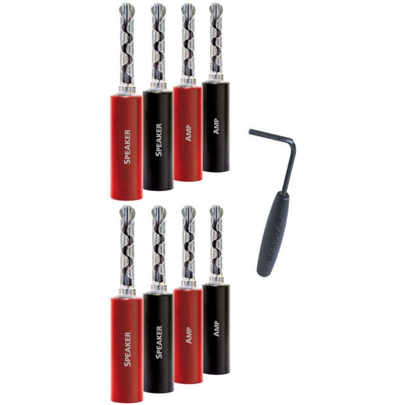 8x Audioquest SureGrip 100 - Fiches Bananes - Argent ou Or