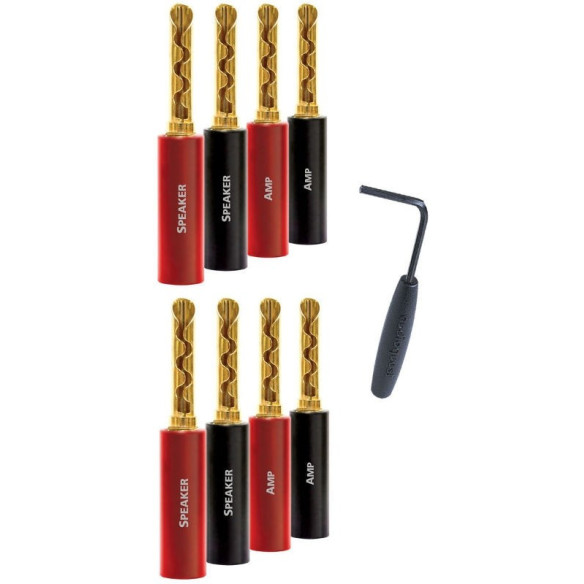 8x Audioquest SureGrip 100 - Fiches Bananes - Argent ou Or