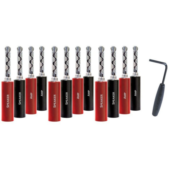 12x Audioquest SureGrip 100 - Fiches Bananes - Silver ou Gold