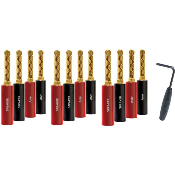12x Audioquest SureGrip 100 - Fiches Bananes - Silver ou Gold