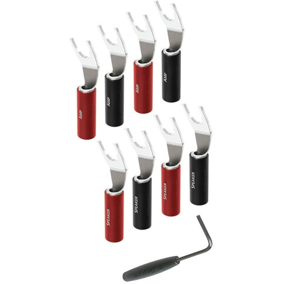 8x Audioquest SureGrip 100 - Fourches - Argent ou Or