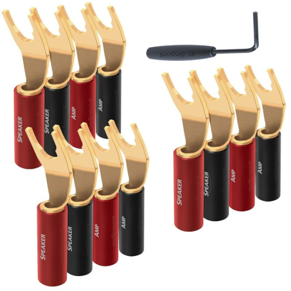 12x Audioquest SureGrip 100 - Fourches - Silver ou Gold