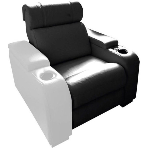 Lumene Hollywood Luxury II Siège + Bras Gauche - Fauteuil Cinéma - Noir