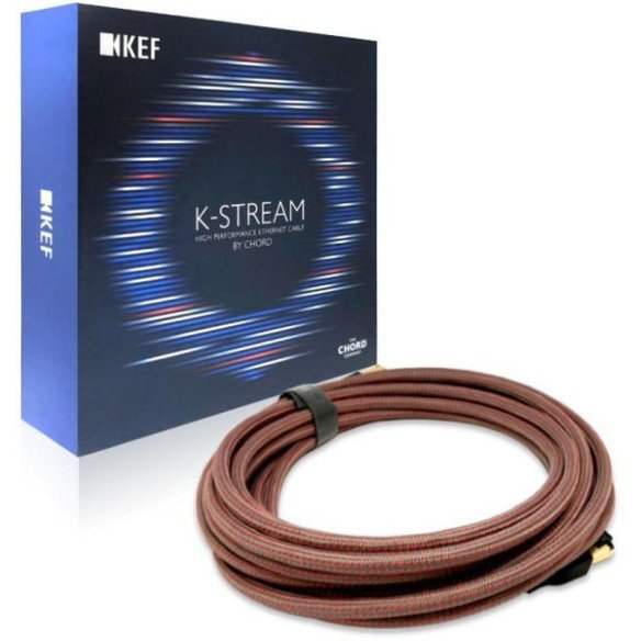 KEF K-Stream - Câble Ethernet - Bleu, Blanc ou Rouge