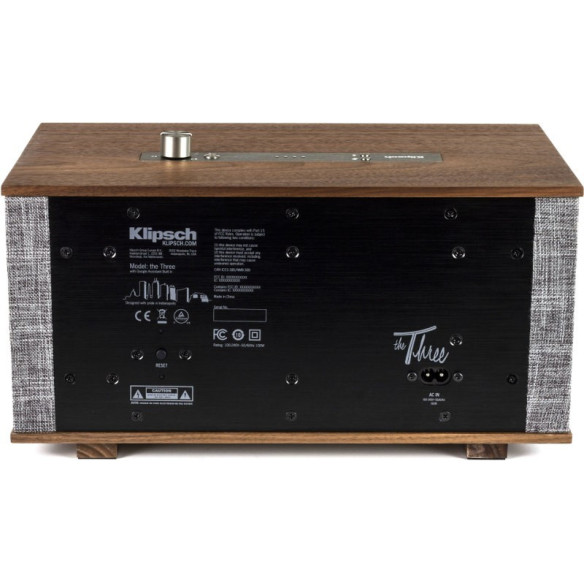 Klipsch The Three Google - Enceinte Connectée - Noir Mat ou Noyer