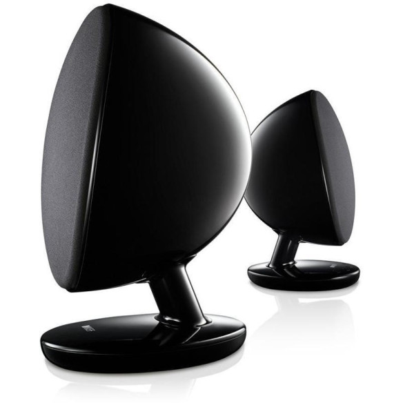 KEF EGG - Enceintes Sans Fil - Laqué Noir, Laqué Blanc ou Bleu
