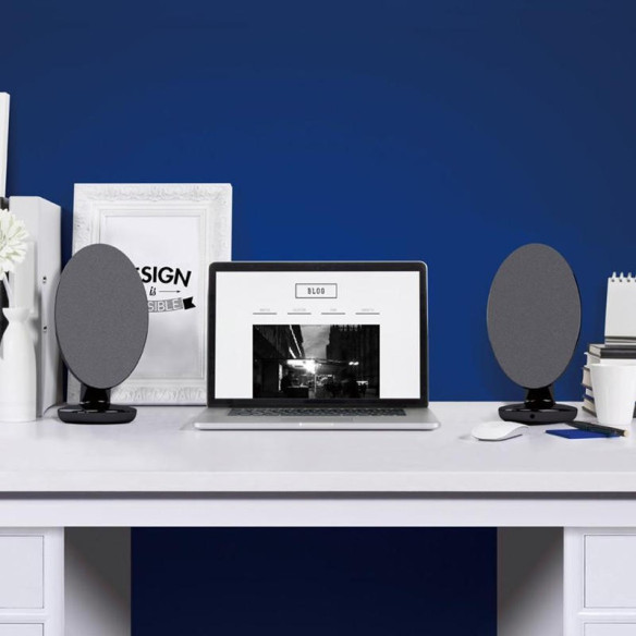 KEF EGG - Enceintes Sans Fil - Laqué Noir, Laqué Blanc ou Bleu