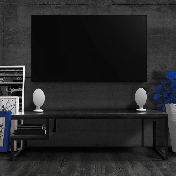 KEF EGG - Enceintes Sans Fil - Laqué Noir, Laqué Blanc ou Bleu