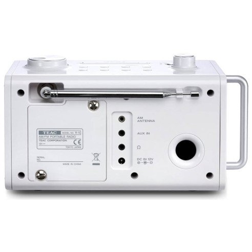 Teac R-5 - Radio Réveil Portable avec batterie Noir, Blanc ou Rouge