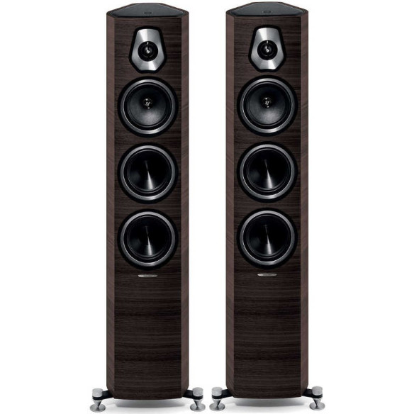Sonus Faber Sonetto III - Enceintes Colonnes - Laquée Noire, Blanc Satin ou Noyer