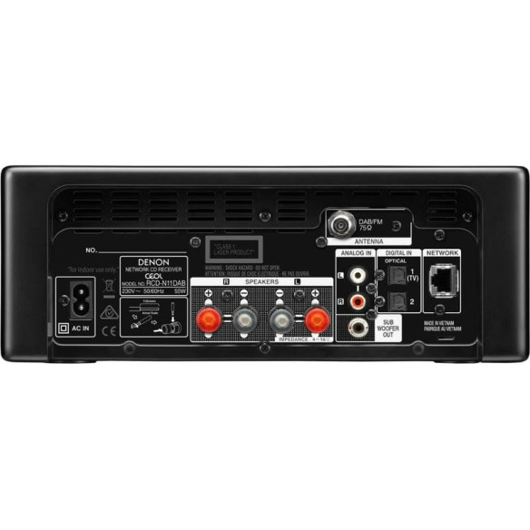 Denon CEOL N11DAB - Système Tout-en-Un - Noir, Blanc ou Gris