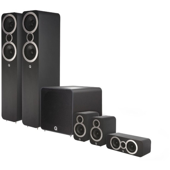 Q Acoustics Q3050i 5.1 Cinema Plus Pack - Pack 5.1 Colonnes - Noir, Blanc, Noyer ou Graphite