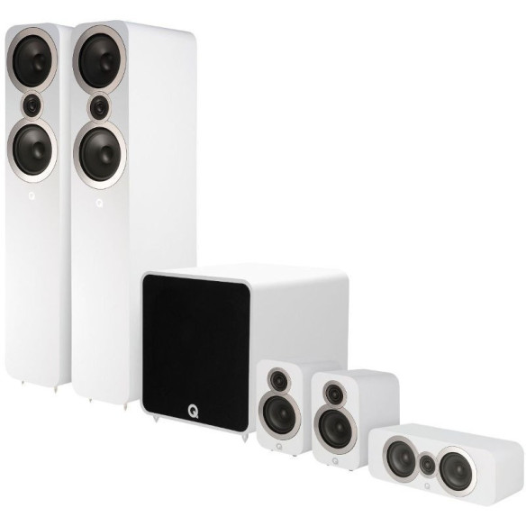 Q Acoustics Q3050i 5.1 Cinema Plus Pack - Pack 5.1 Colonnes - Noir, Blanc, Noyer ou Graphite