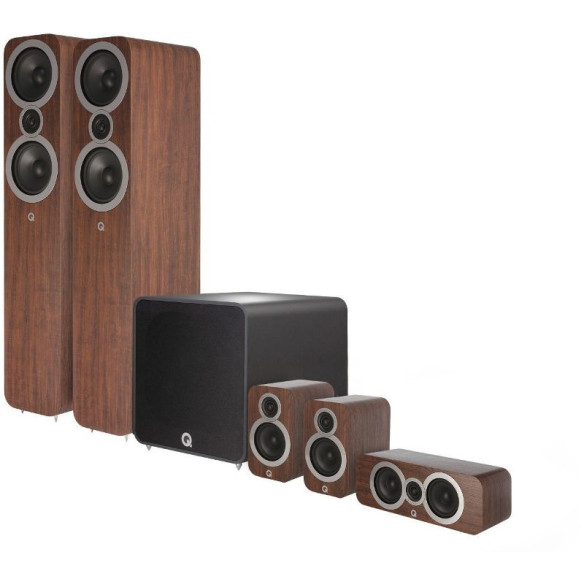 Q Acoustics Q3050i 5.1 Cinema Plus Pack - Pack 5.1 Colonnes - Noir, Blanc, Noyer ou Graphite