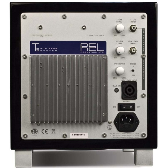 REL Acoustics T5 - Caisson de basses compact clos Laqué Noir ou Blanc