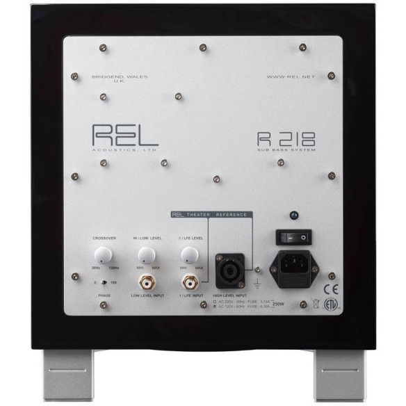 REL Acoustics R218 - Caisson de basses clos compact Laqué Noir ou Blanc