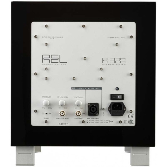 REL Acoustics R328 - Caisson de basses clos Laqué Noir