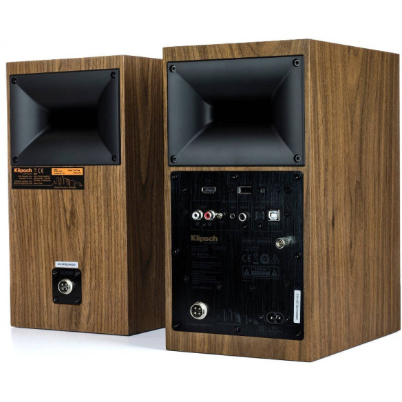 Klipsch The Fives - Enceintes Bibliothèques Sans Fil - Noir Mat ou Noyer