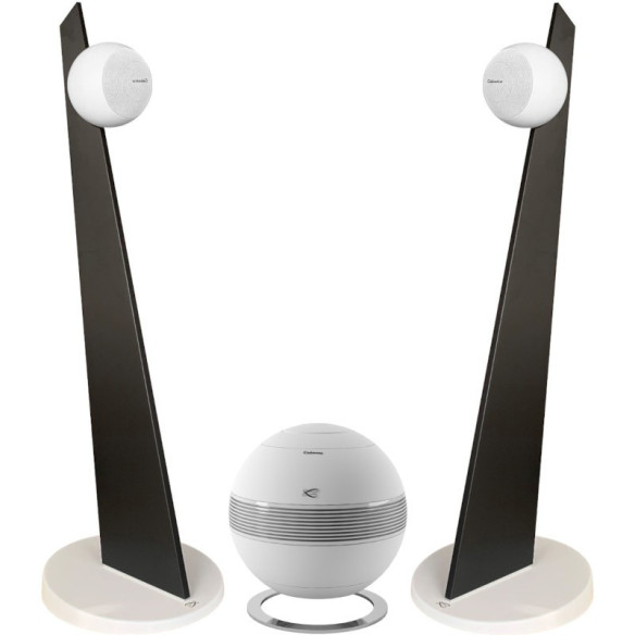 Cabasse IO3 Pied + The Pearl Sub - Système 2.1 actif - Noir, Noir/Blanc, Noir/Bois ou Blanc/Bois